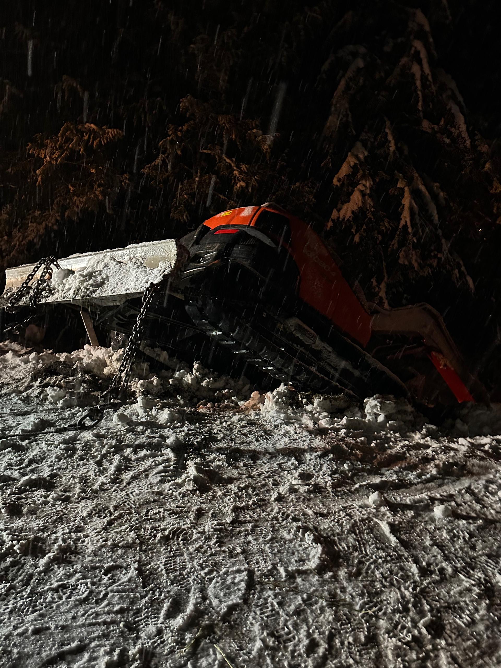 Burning slash pile after Premier Land Service fire fuels reduction treatment